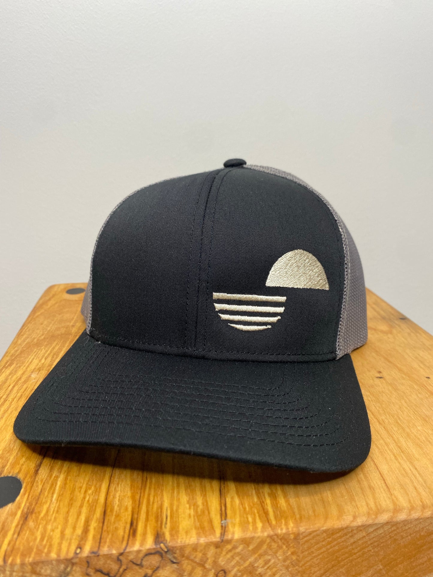 Trucker Hat Black on Charcoal